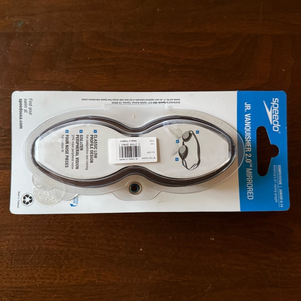 Speedo Junior Mirrored Swim Goggles-Silver *Brand New* - Picture 2 of 2